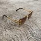 Lentes Tipo Cartier Rectangulares Cafe Pantera