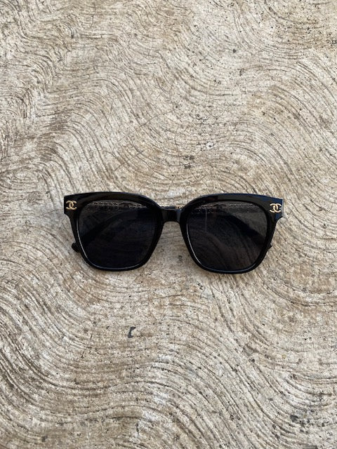 Lentes Chanel Negros Semicuadrados
