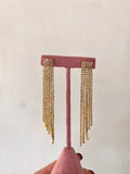 Aretes Largos Full Bling Gold Nuevos
