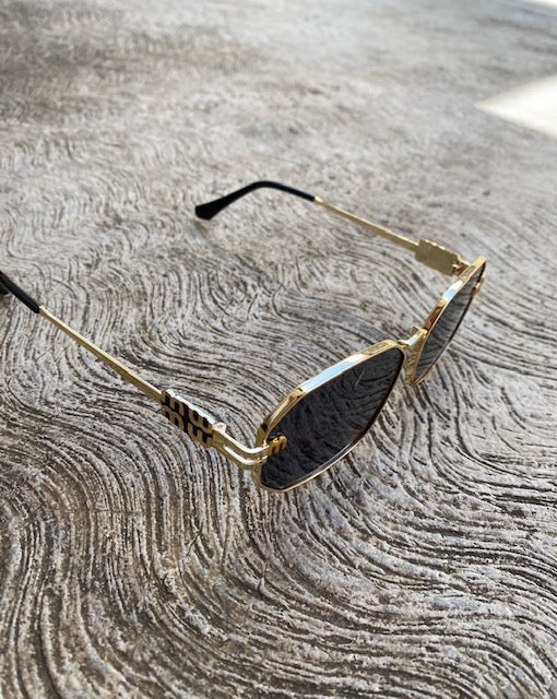 Lentes tipo Miu Miu Hexagonales Negros
