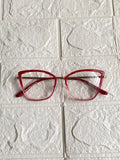 Lentes Cat Eye New Red and Gold