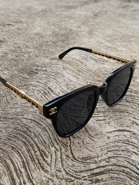 Lentes Chanel Negros Semicuadrados
