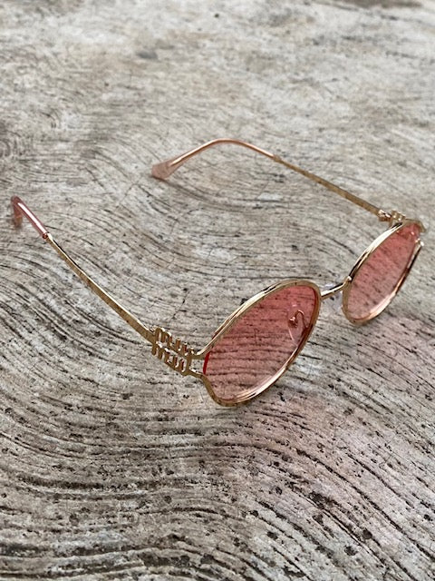 Lentes Tipo Miu Miu Ovalados Rosados
