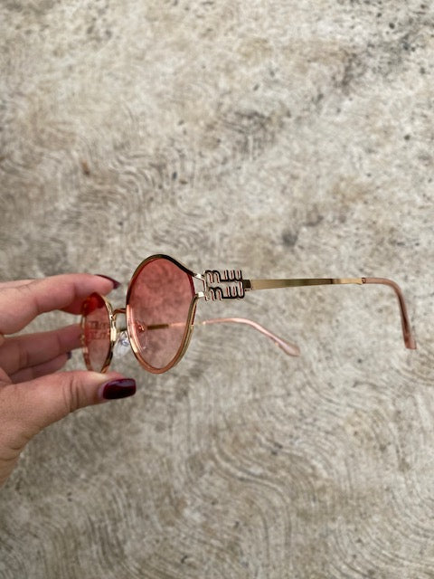 Lentes Tipo Miu Miu Ovalados Rosados