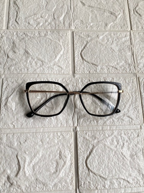 Lentes Cat Eye Black & Gold Pequeños