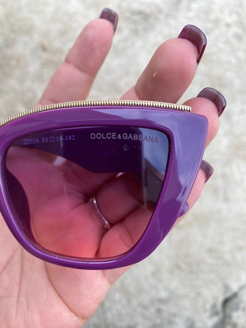 Lentes Cat Eye Tipo D&G Morado