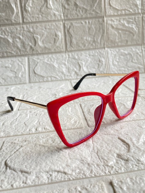 Lente Ojo de Gato Rojos con Gold