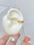 Earcuff Gold Doble Linea Circonias Redondas Clear