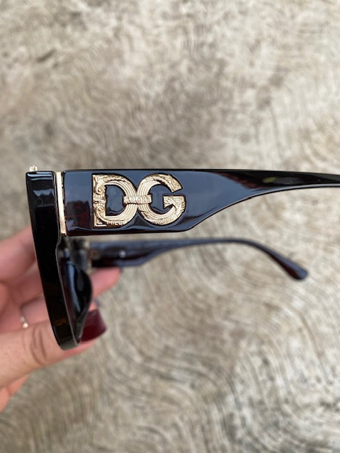 Lentes Cat Eye Tipo D&G Café Con Negro