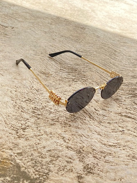 Lentes Tipo Miu Miu Ovalado Negros Sin Aro