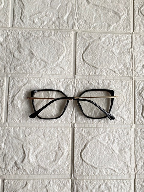 Lentes Cat Eye Black & Gold Pequeños