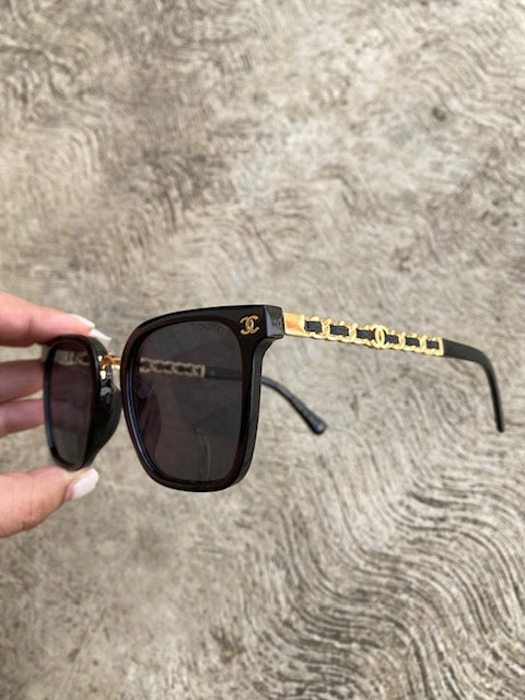 Lentes Chanel Negros Division Gold