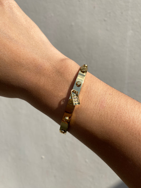 Brazalete Valentino Candado Brillante