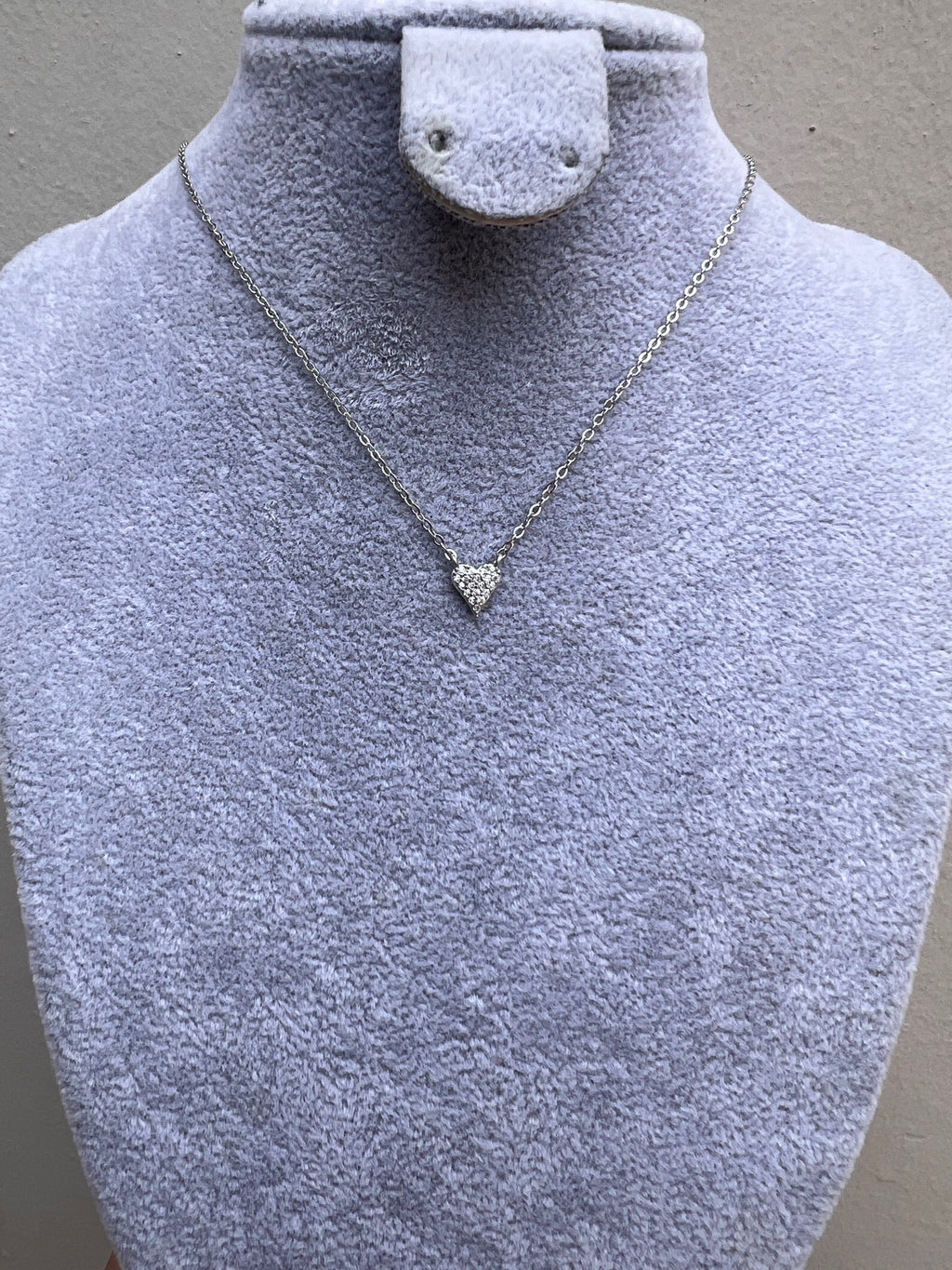 Cadena Silver Skinny Heart Peq Brillante