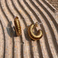 Hoops Gold Twist Alargadas Small