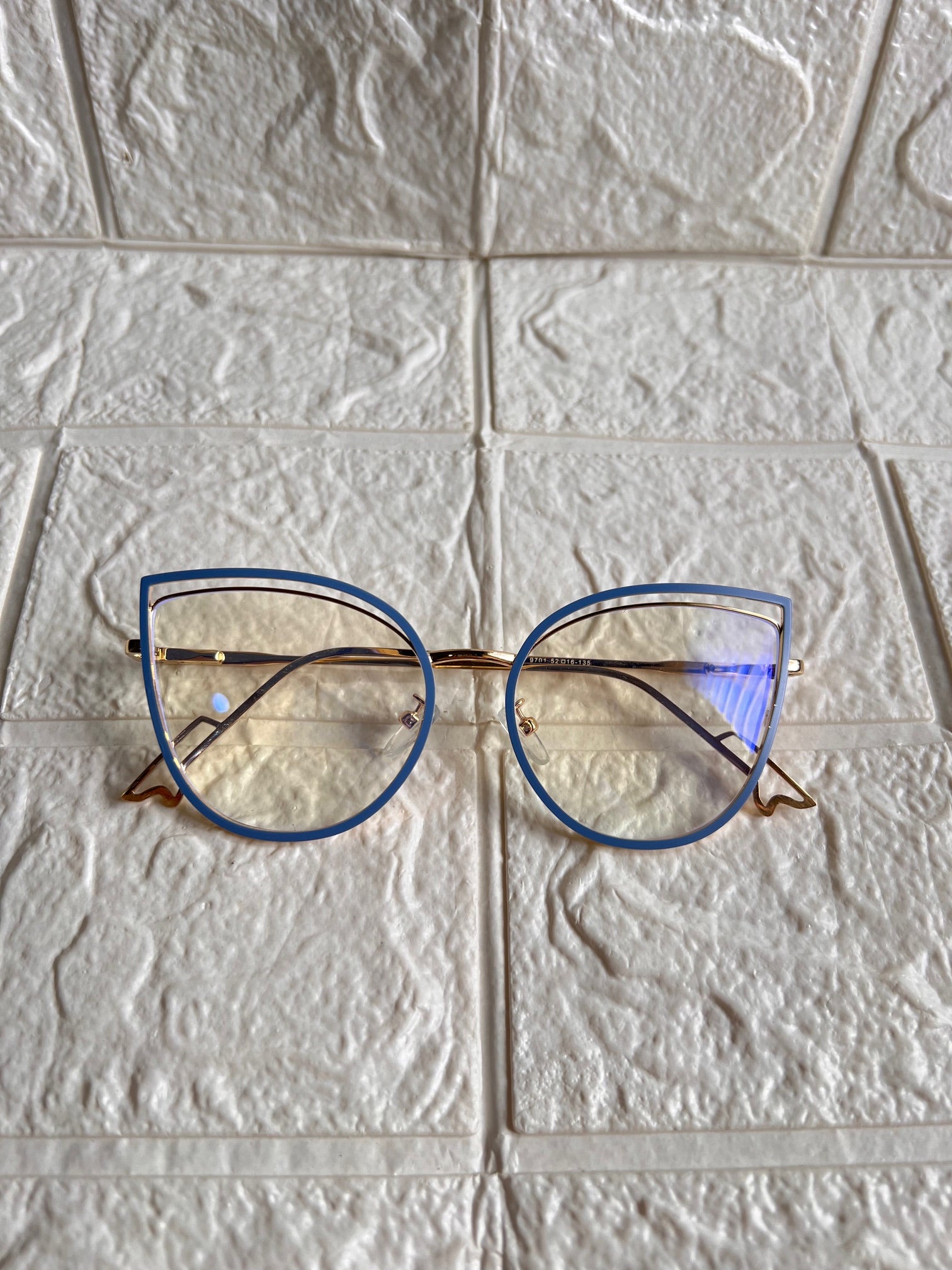 Lentes Cat Eye Dobles Azul