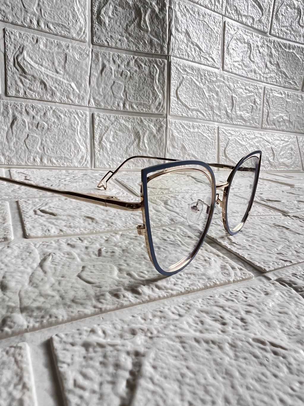 Lentes Cat Eye Dobles Azul