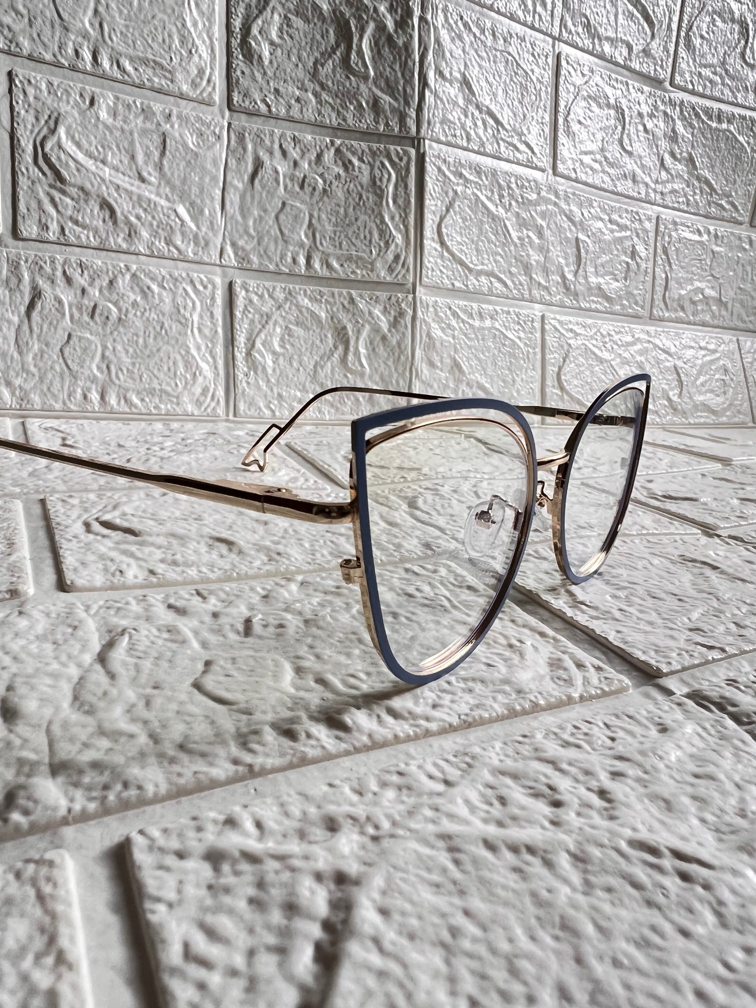 Lentes Cat Eye Dobles Azul