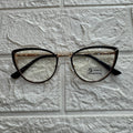 Lentes Cat Eye Negro Linea Cruzada Gold