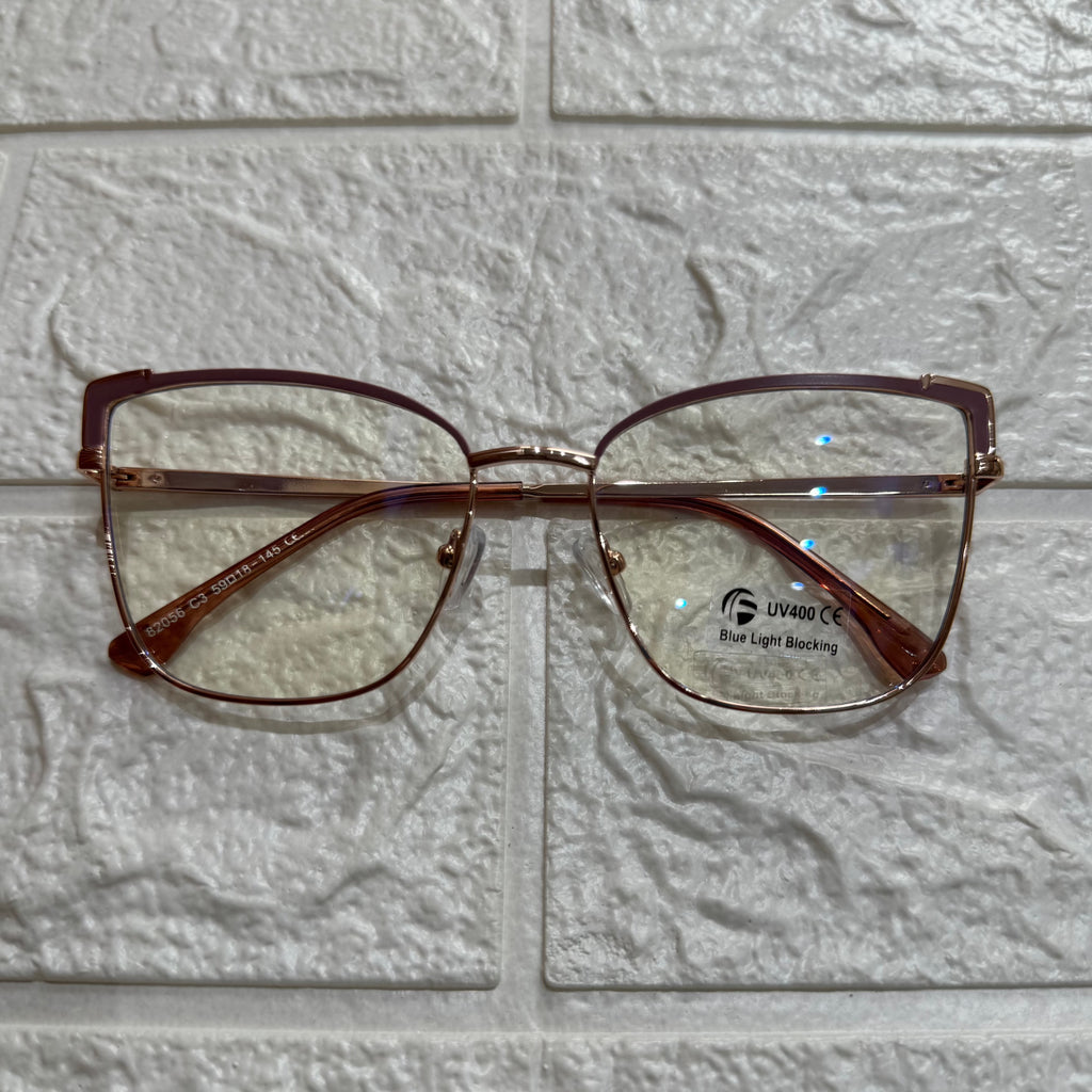 Lentes Cat Eye Lila/Gold