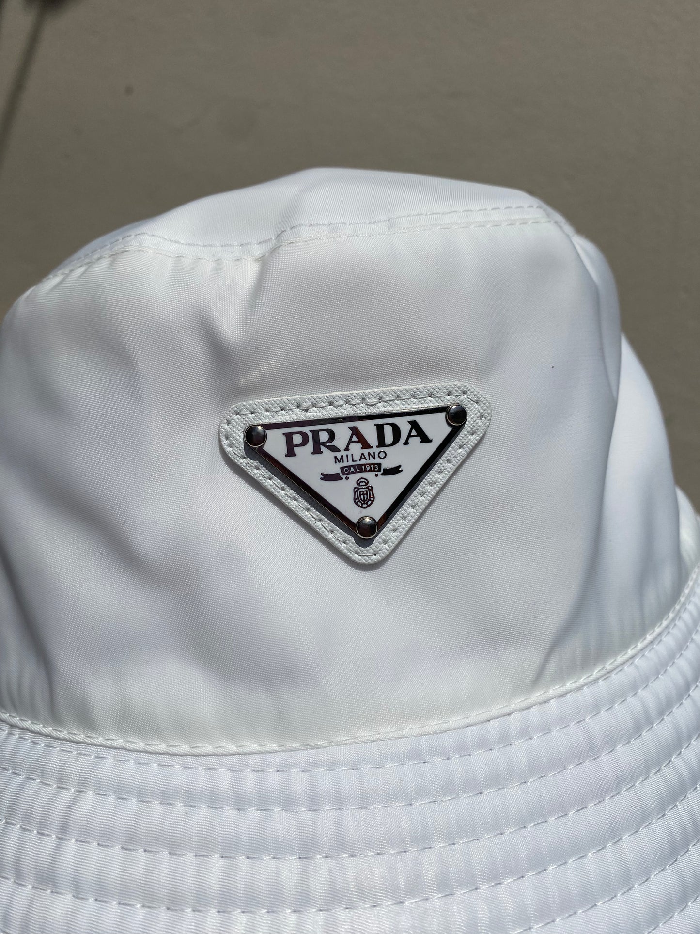 Bucket Hat Prada White