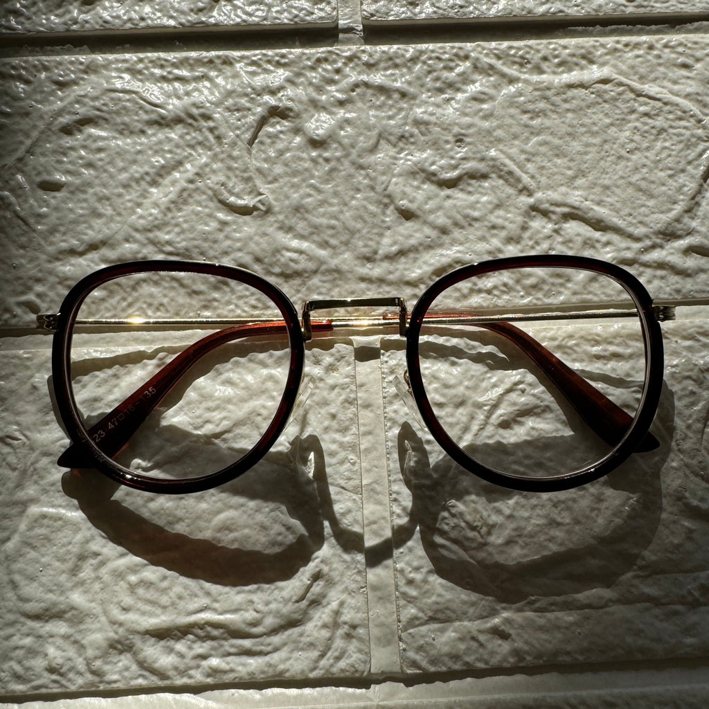 Lentes Semiredondos Cafe y Gold