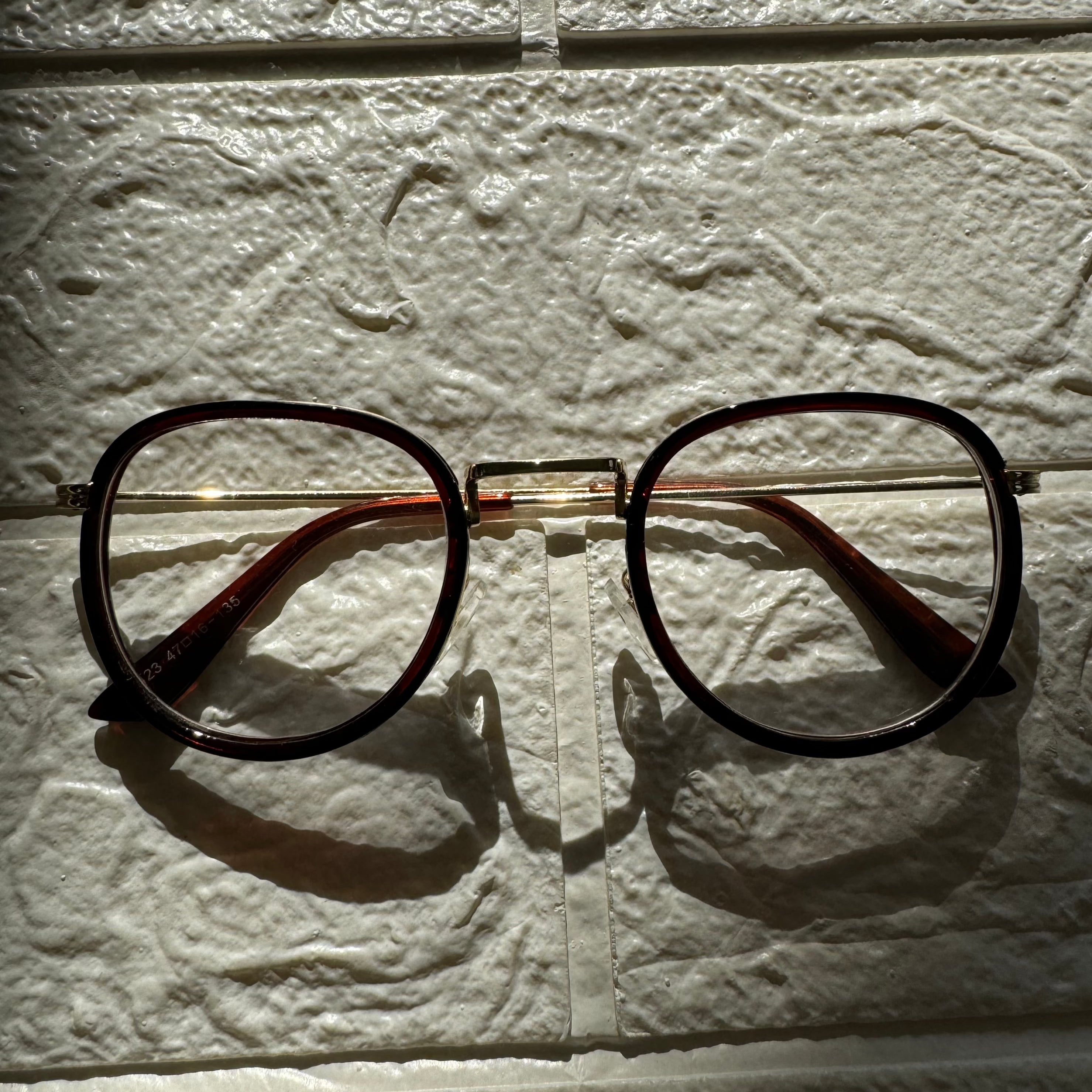 Lentes Semiredondos Cafe y Gold