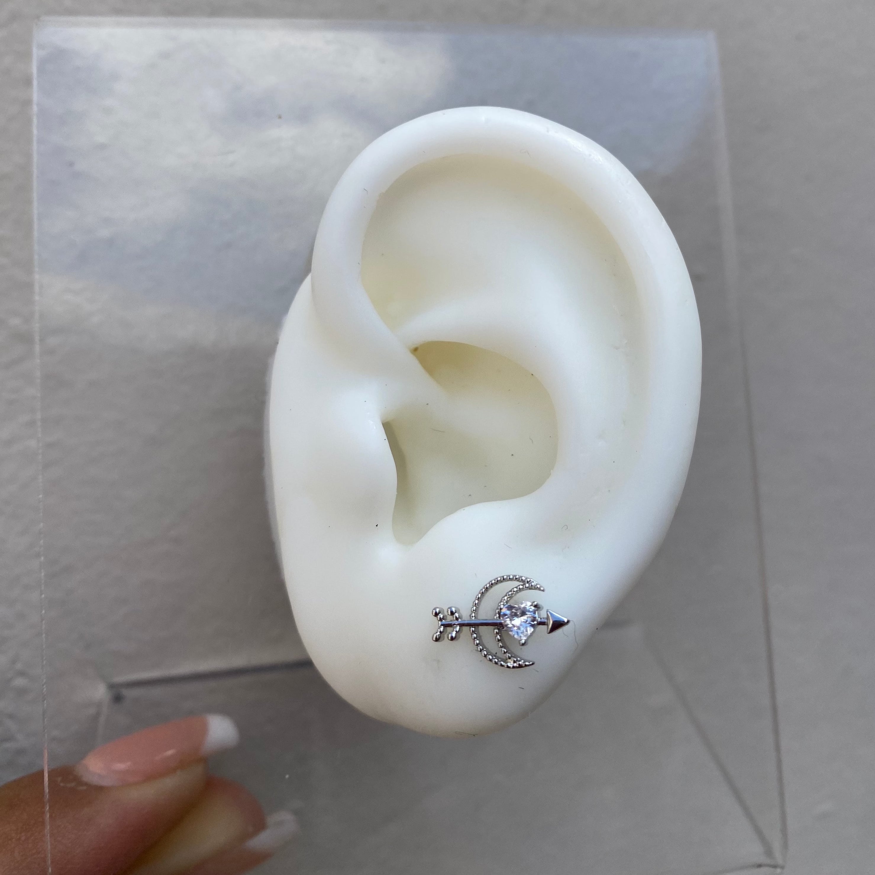Piercing Luna y Flecha Silver