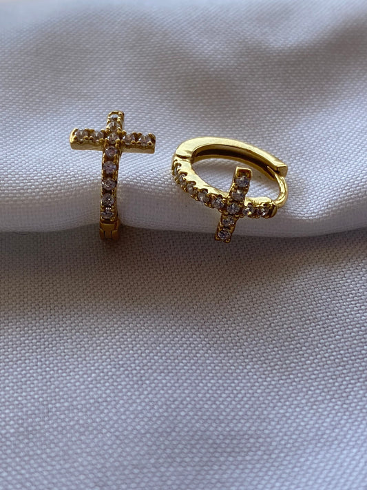 Mini Hoops Cruces Gold 7mm