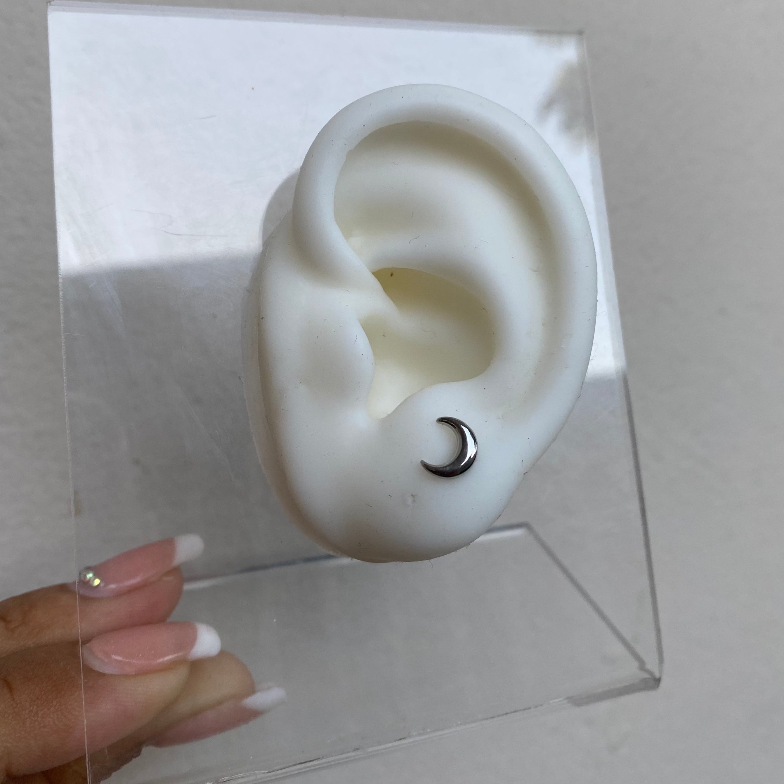Piercing Media Luna Silver