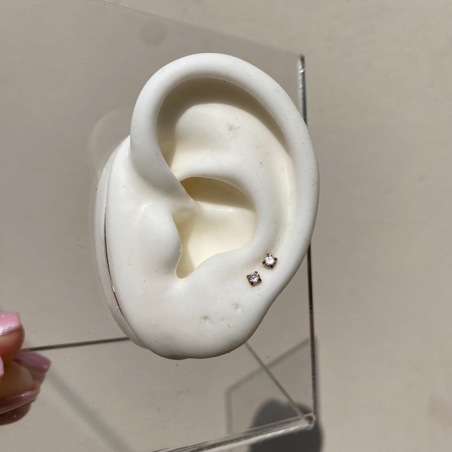 Mini Studs Clear Dots