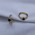 Mini Hoops Gold con Punto Blue