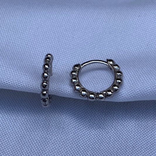 Mini Hoops Bolitas Silver 7mm