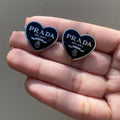 Prada Heart Studs