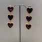 Aretes Black Hearts