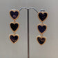 Aretes Black Hearts