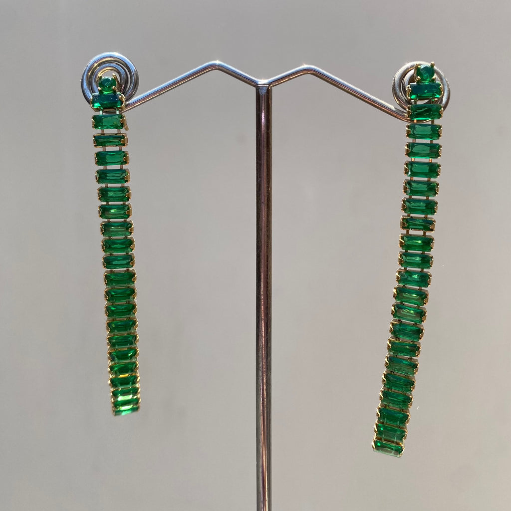 Aretes Largos Esmeralda