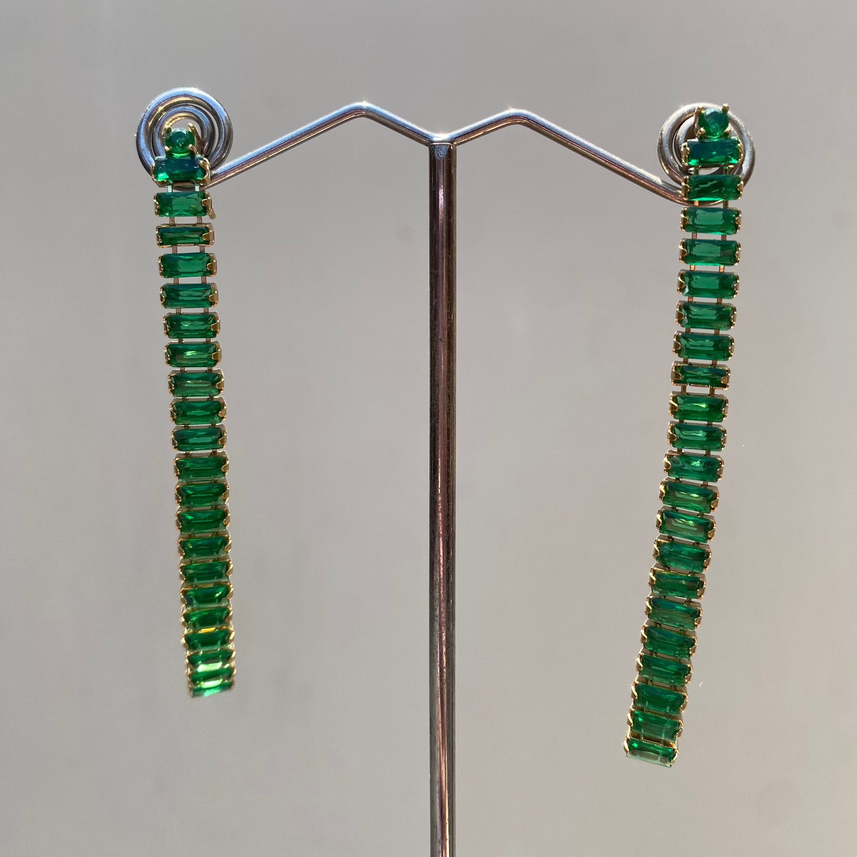 Aretes Largos Esmeralda