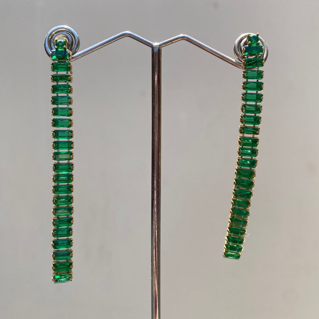 Aretes Largos Esmeralda