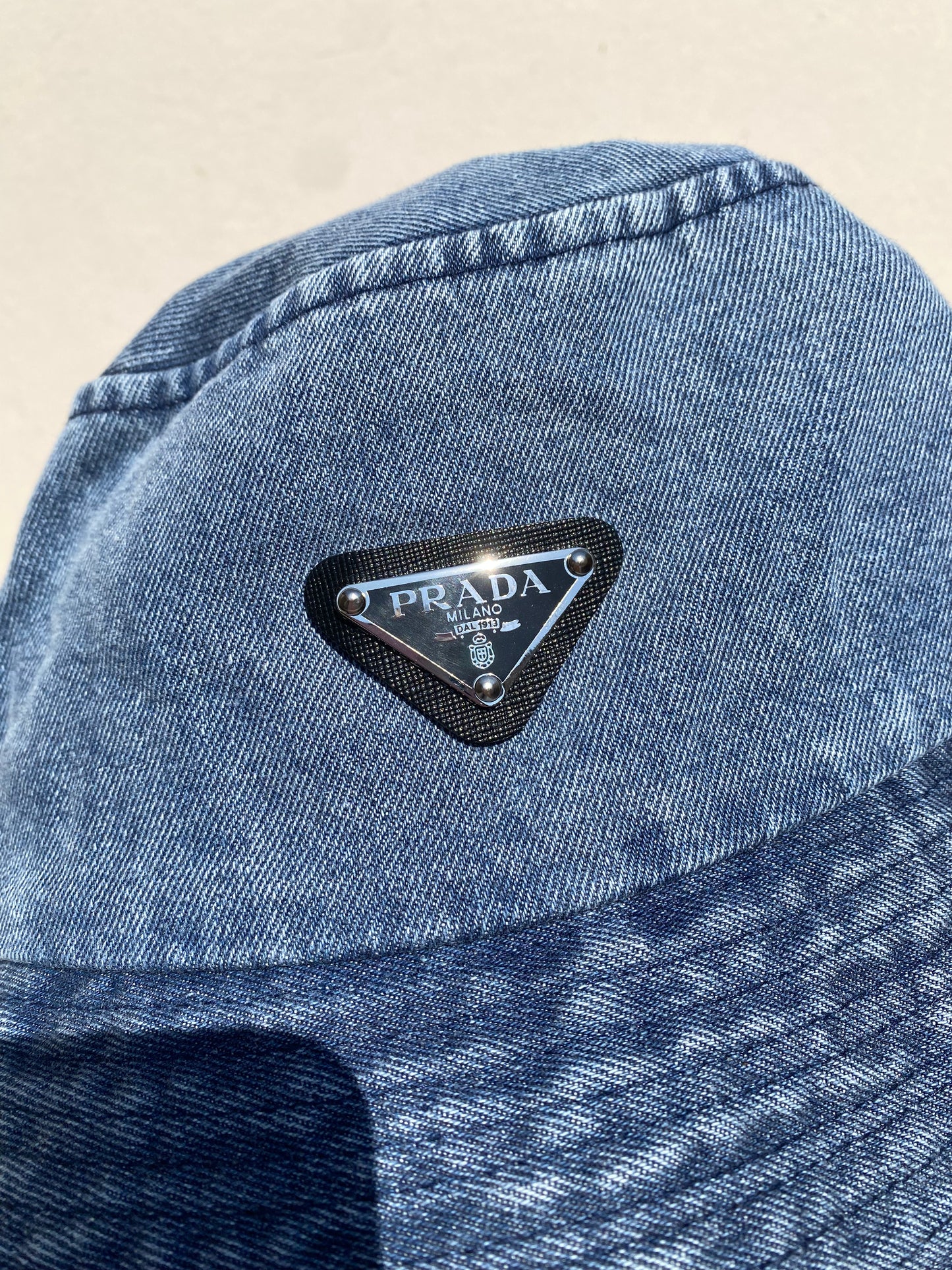 Bucket Hat Prada Blue Denim