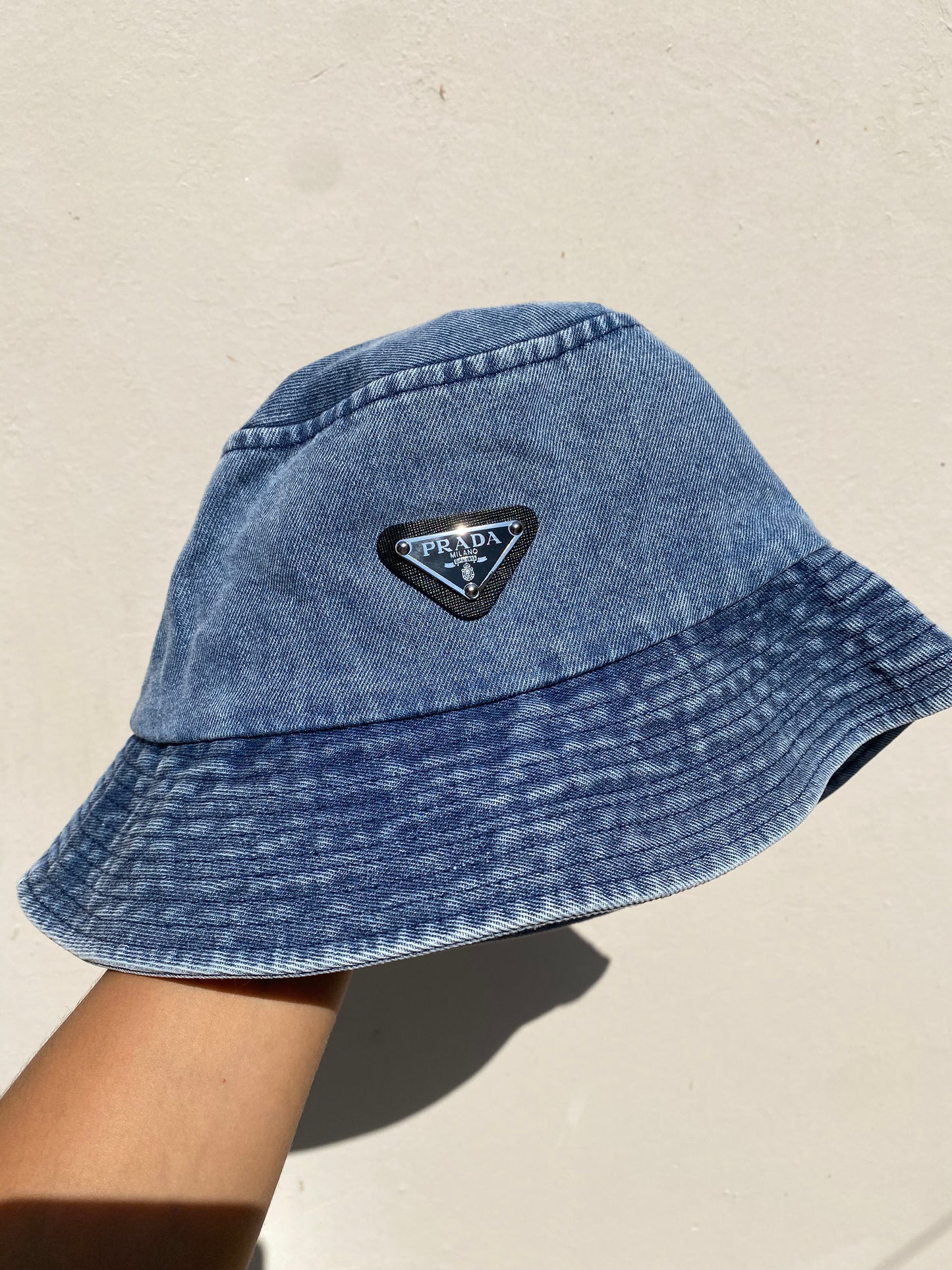 Bucket Hat Prada Blue Denim