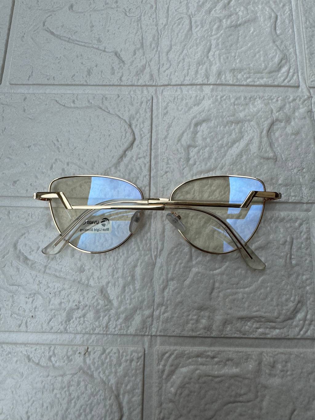 Lentes Cat Eye y Zig zag Blanco