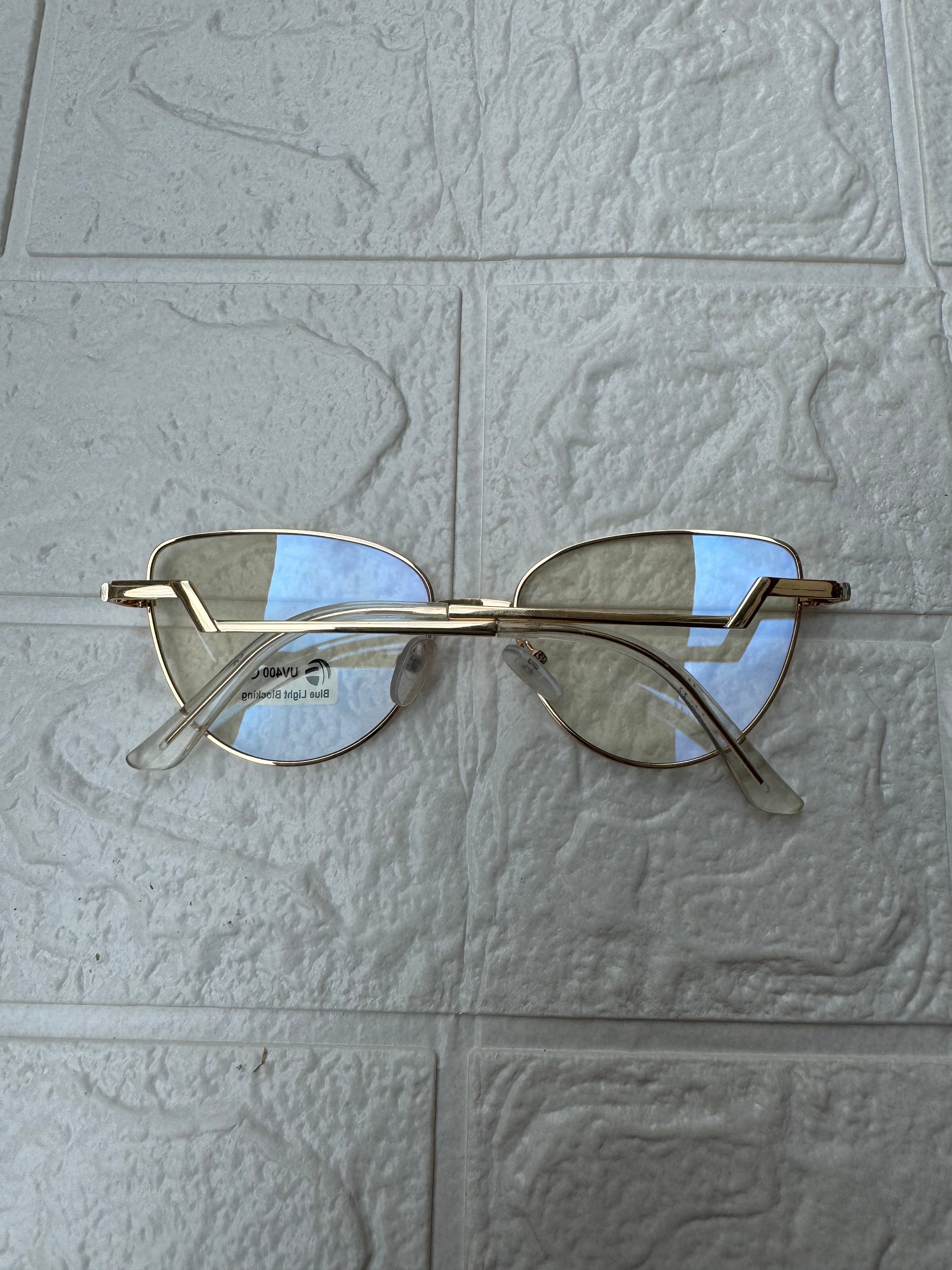 Lentes Cat Eye y Zig zag Blanco