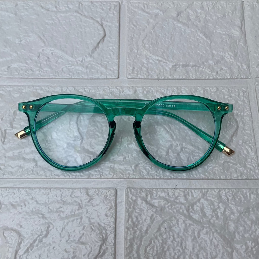 Lentes Semiredondos Acrilicos Verdes