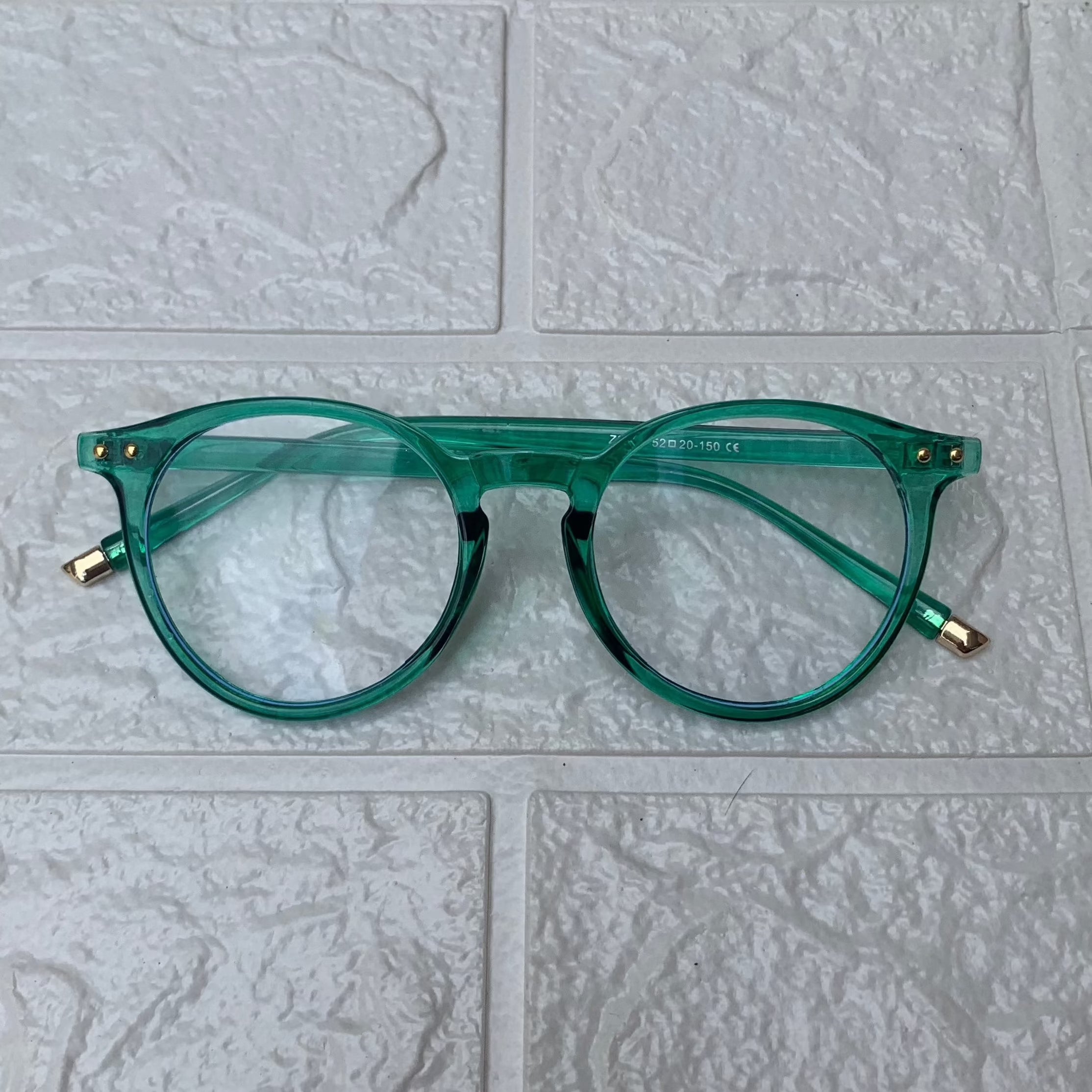 Lentes Semiredondos Acrilicos Verdes