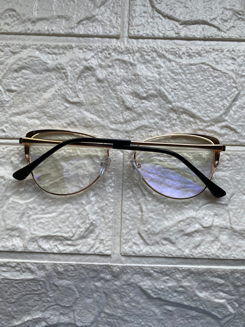 Lentes Cat Eye Gold Esquinas Black