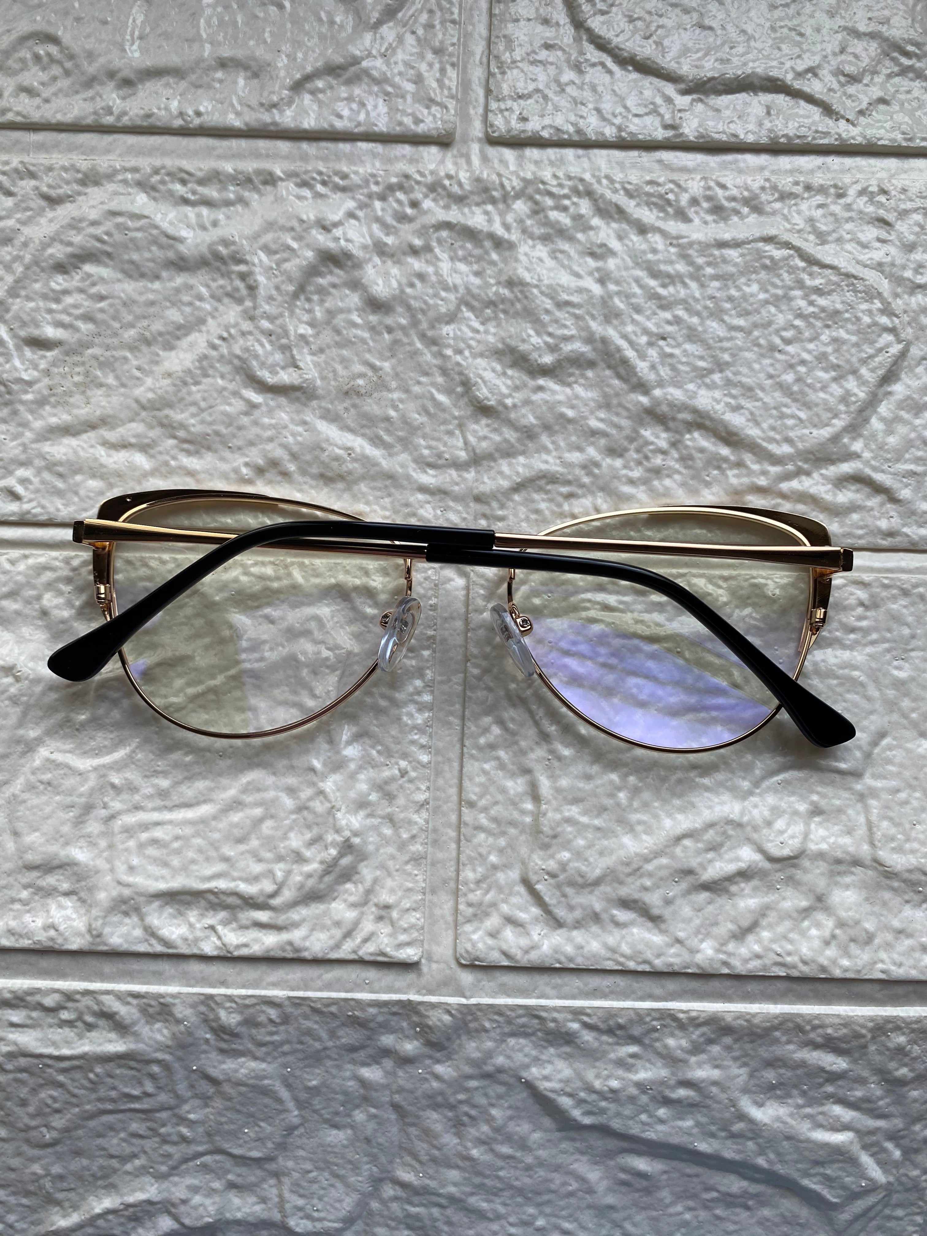 Lentes Cat Eye Gold Esquinas Black