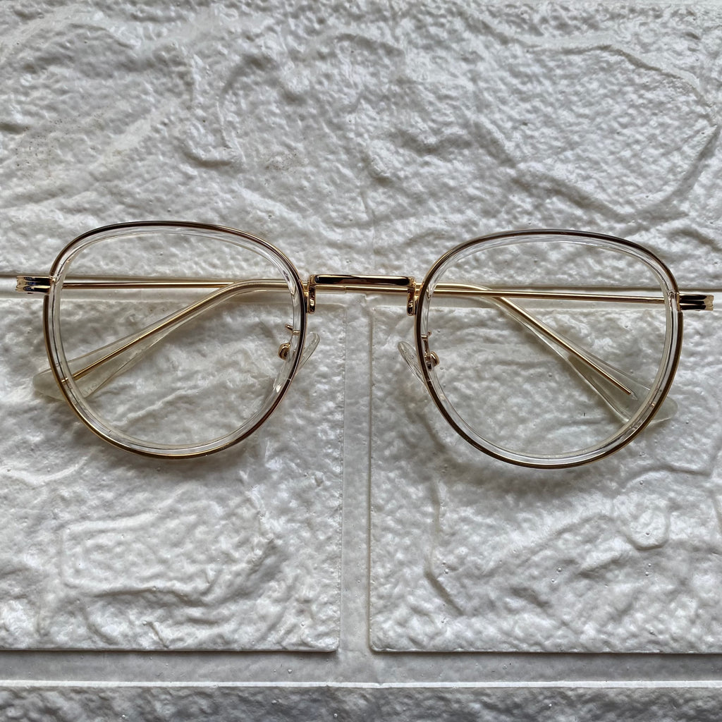 Lentes Semiredondos Clear y Gold
