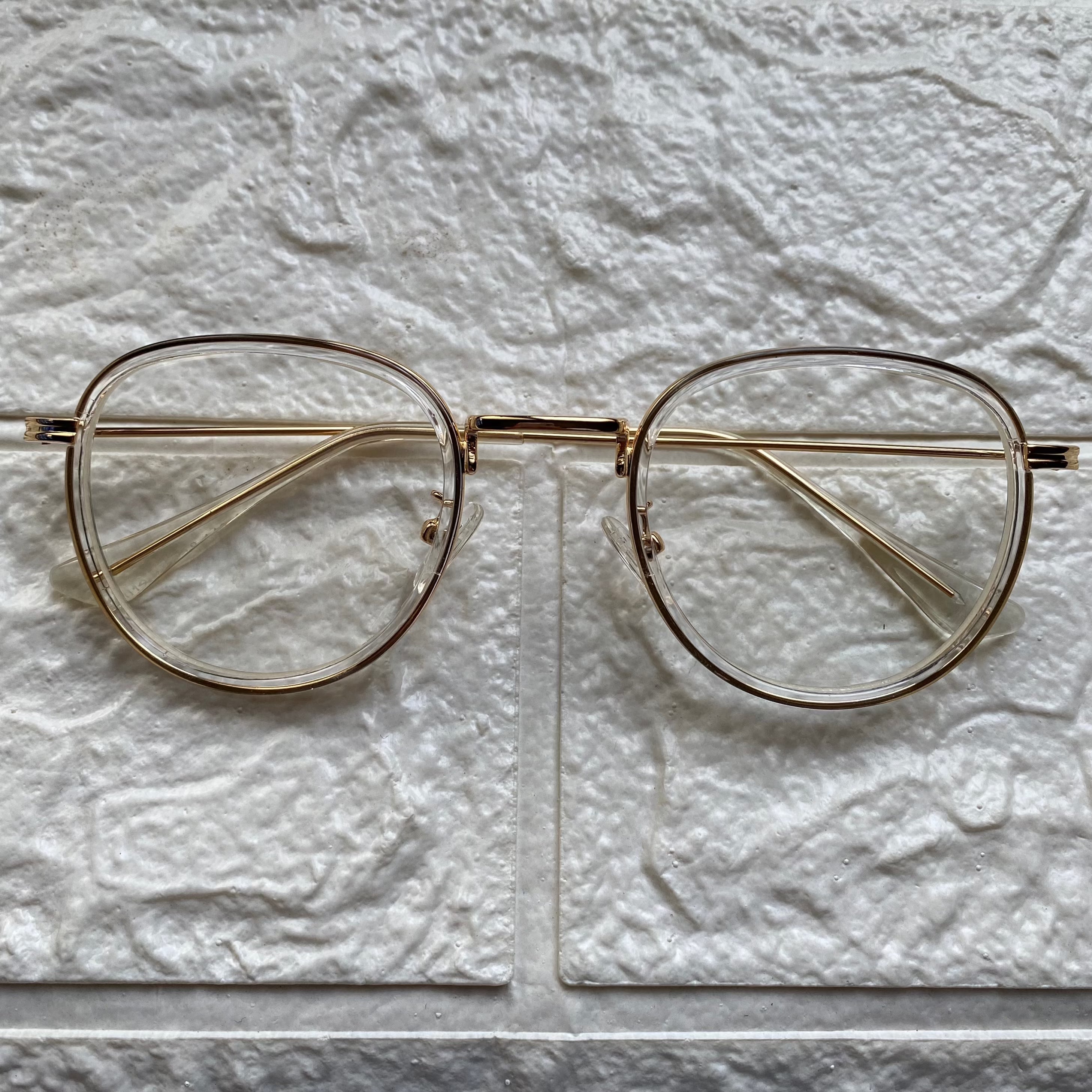 Lentes Semiredondos Clear y Gold