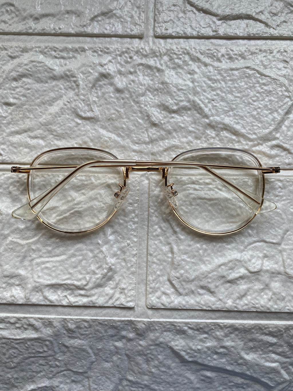 Lentes Semiredondos Clear y Gold